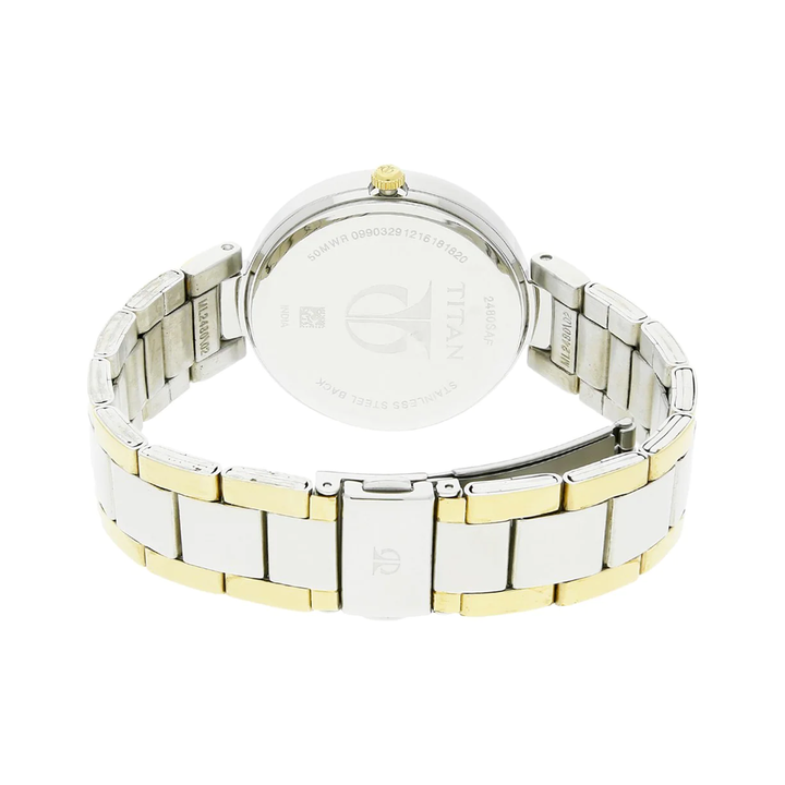 TITAN Workwear Gold Dial Women's Watch NL2480BM02