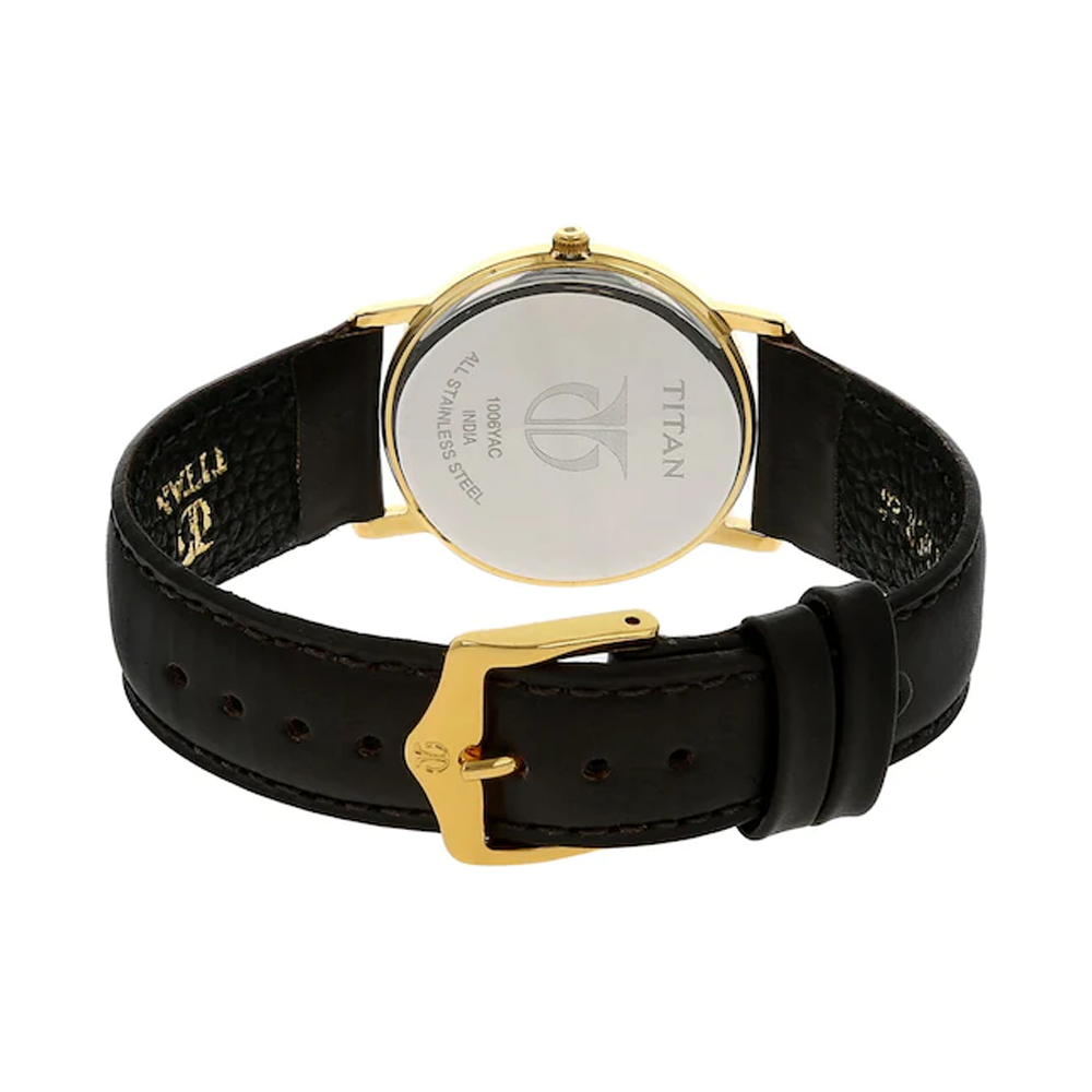 Titan NK1006YL08 Classique White Dial Analog Watch For Men The Watch Factory