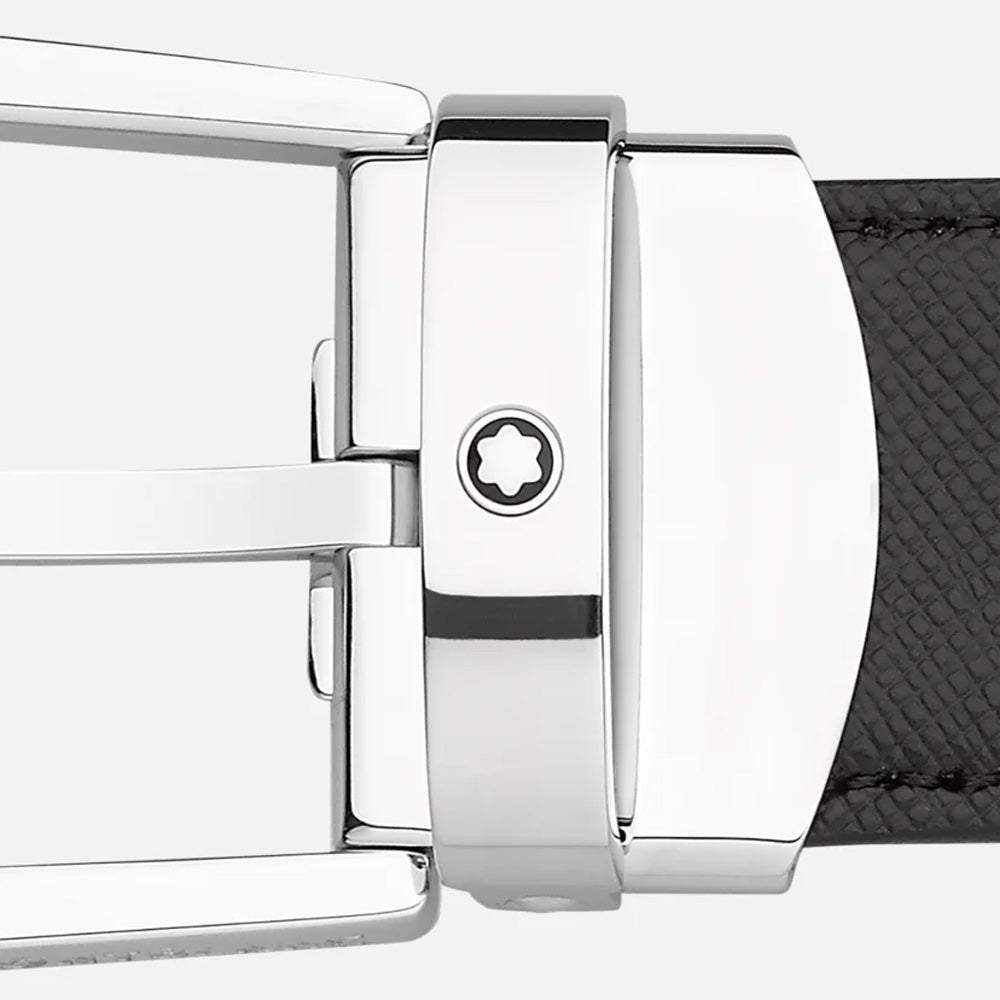 Horseshoe buckle black/brown 30 mm reversible leather belt - Luxury Belts –  Montblanc® US