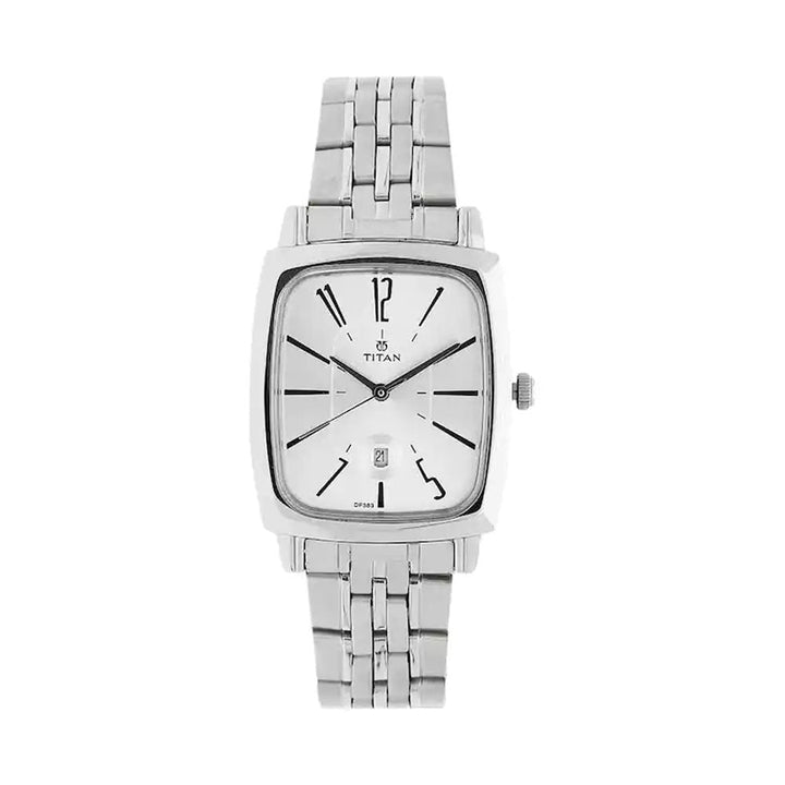 TITAN Silver Dial Silver Stainless Steel Strap Watch 2558SM01