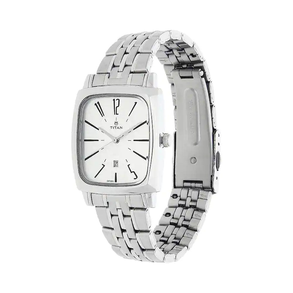 TITAN Silver Dial Silver Stainless Steel Strap Watch 2558SM01