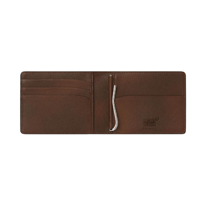 Mont Blanc 118352 Meisterstück Sfumato 4CC Wallet With Money Clip Small – Brown