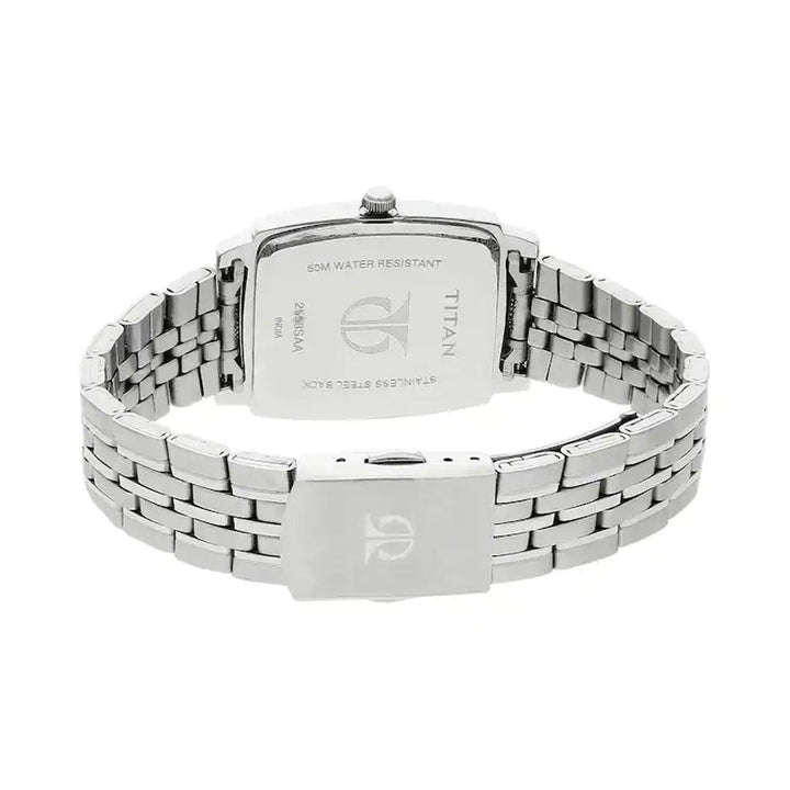 TITAN Silver Dial Silver Stainless Steel Strap Watch 2558SM01