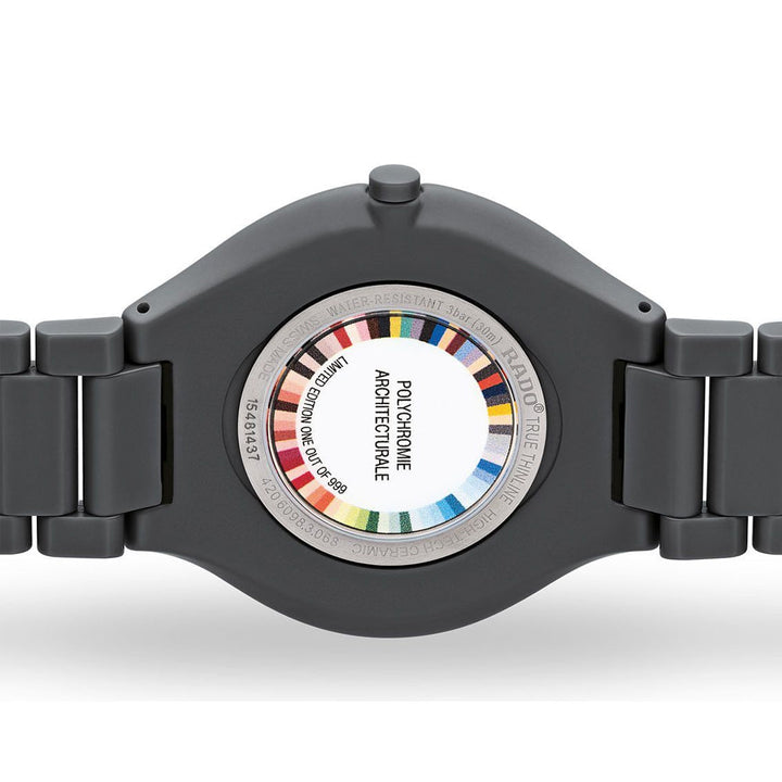 Rado True Thinline Les CouleursÂ™ Le Corbusier Iron Grey 32010 R27091612 Unisex Watch