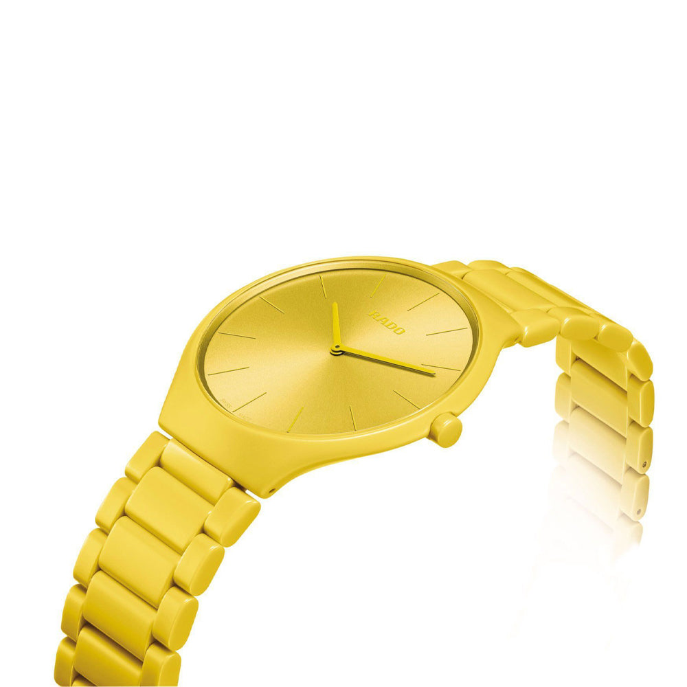 Rado True Thinline Les CouleursÂ™ Le Corbusier Sunshine yellow 4320W R27093632 Unisex Watch