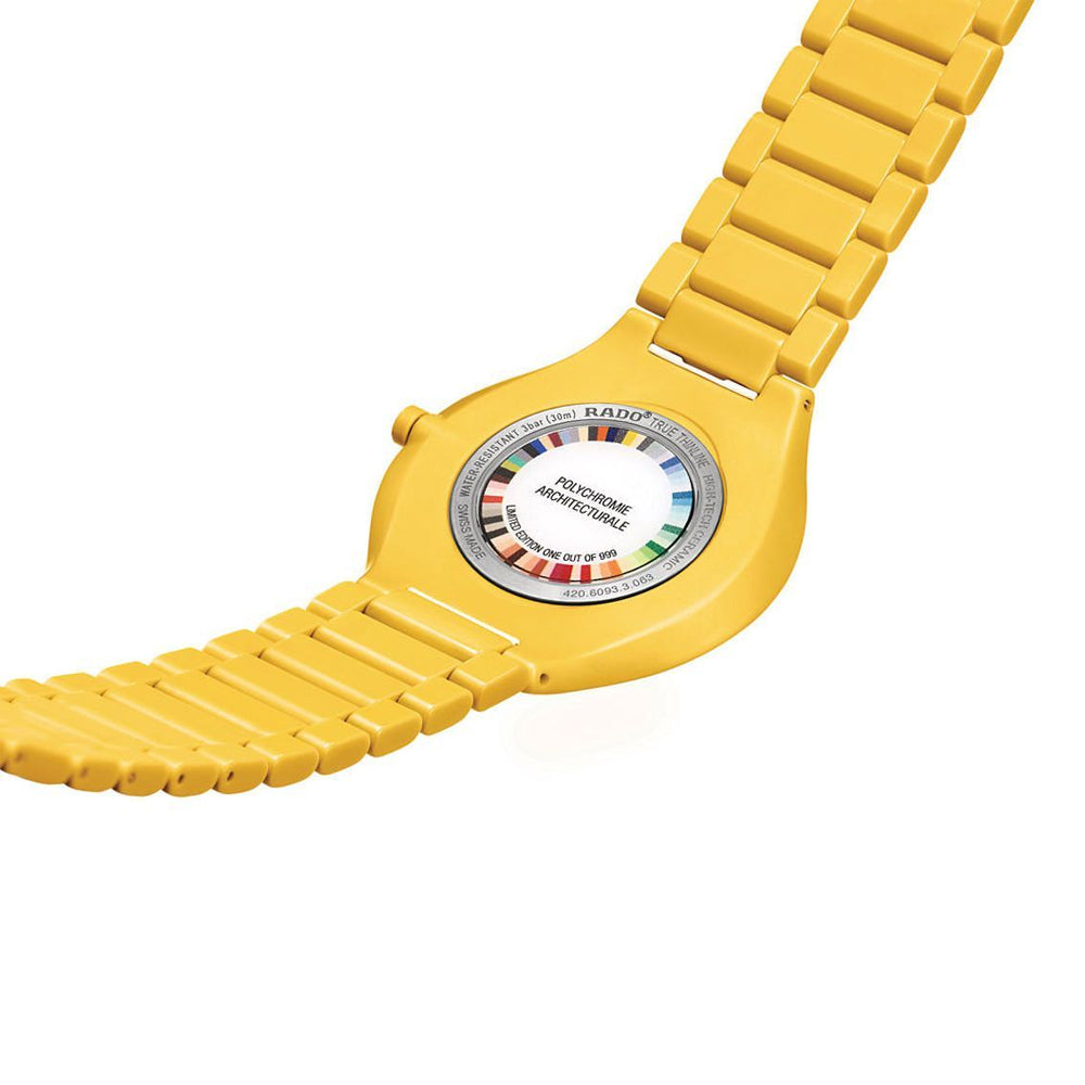 Rado True Thinline Les CouleursÂ™ Le Corbusier Sunshine yellow 4320W R27093632 Unisex Watch