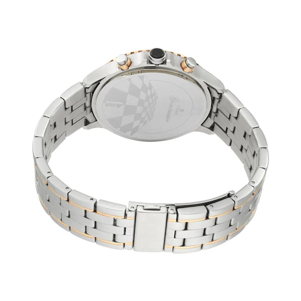 Titan Grandmaster Analog White Dial Men s Watch 1787KM01 The Watch Factory