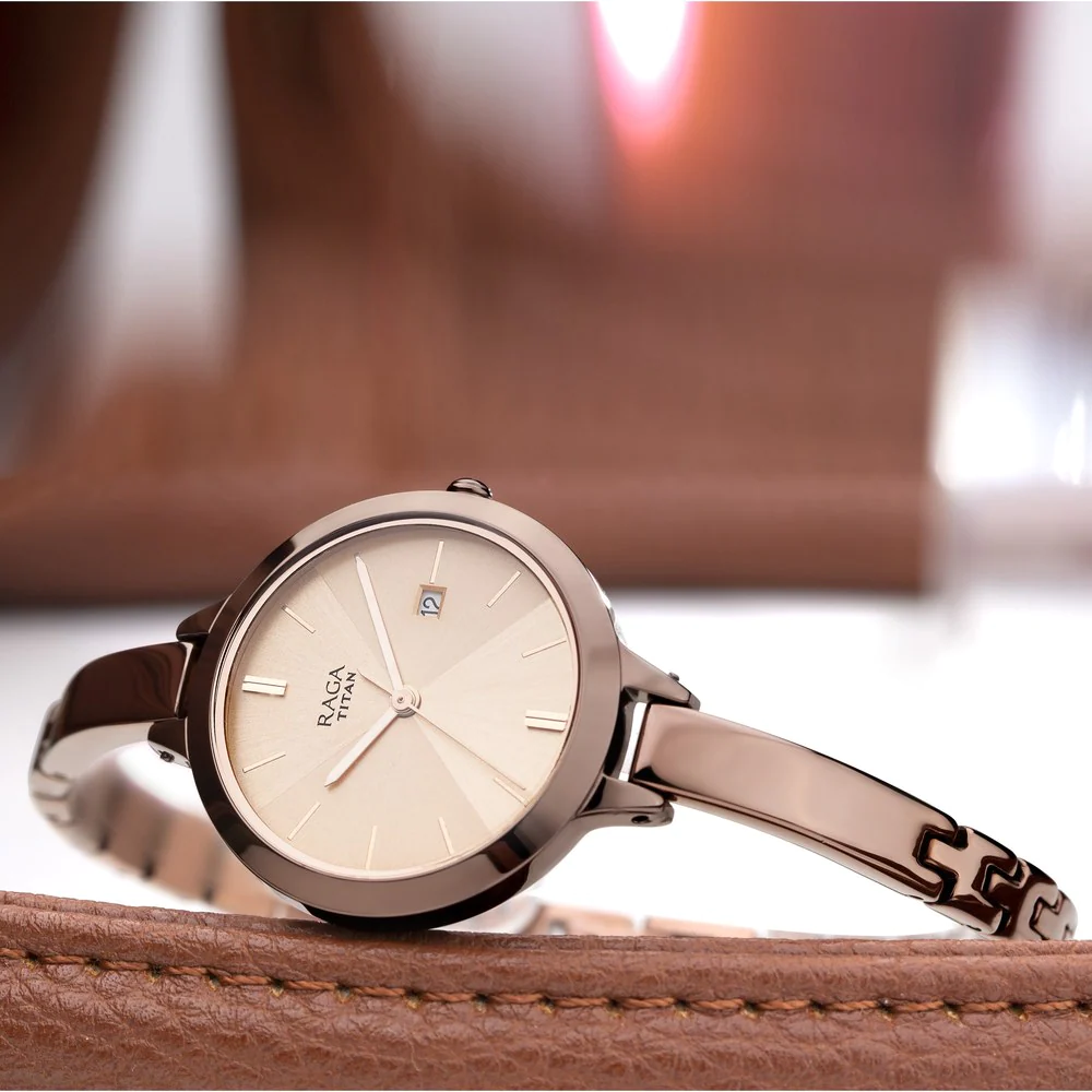 Titan rose gold watch 2025 price