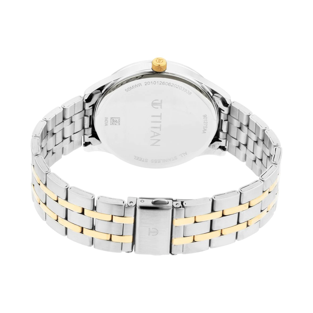 Titan 1627bm01 metal sales analog men's watch
