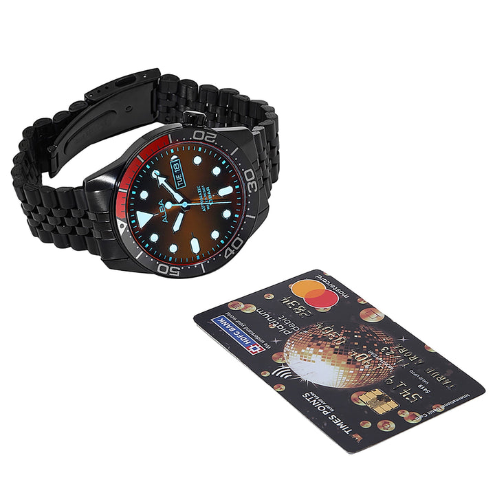 Alba AL4209X1 Black & Orange Gradation Dial Tokyo Neon Mechanical