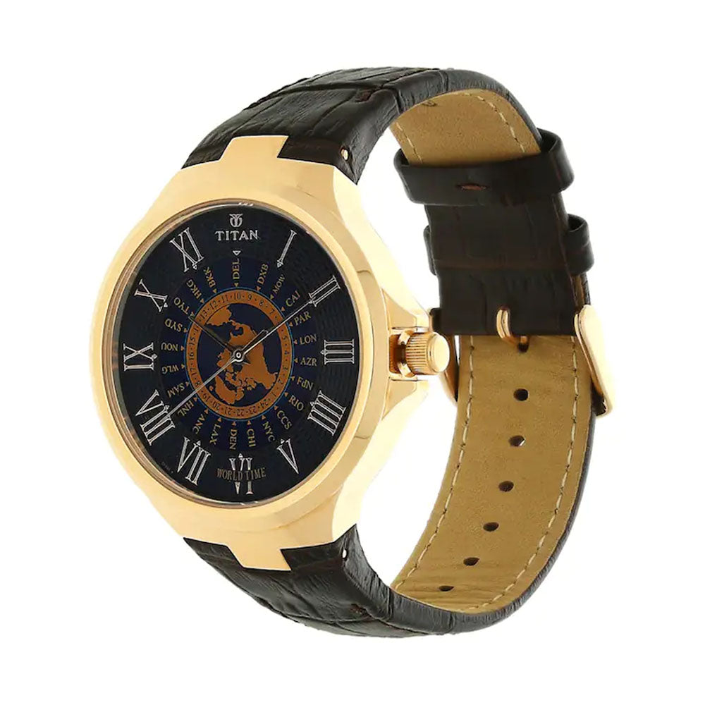 Titan 1706WL02 Globe Trotter Analog Watch For Men