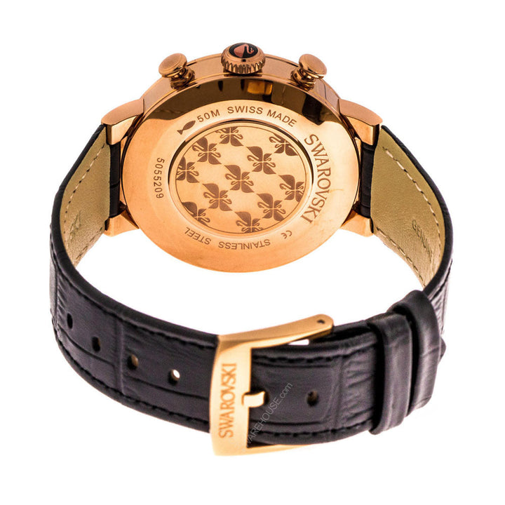 Swarovski Citra 5055209 Black Leather Swiss Quartz Watch for Women