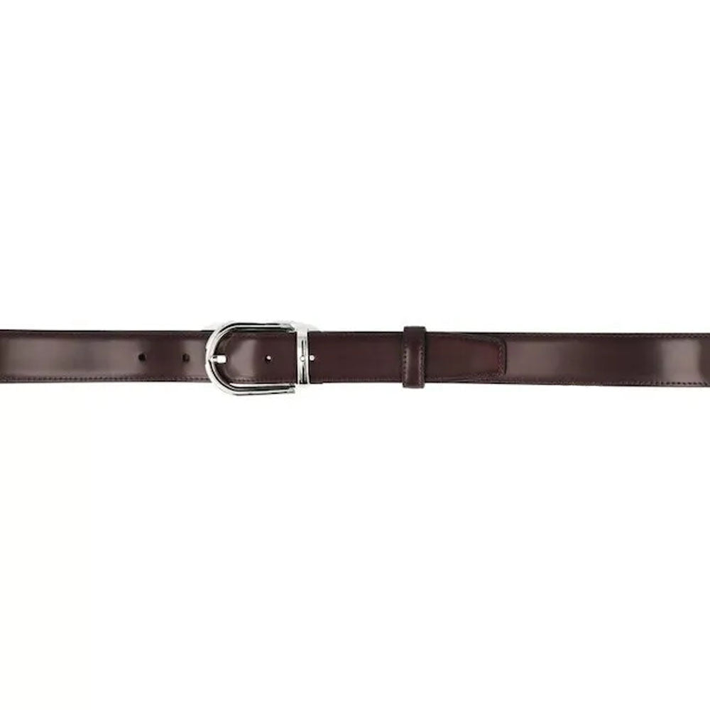 Mont Blanc – 126014 Pin Buckle Belt Brown Shiny and Brushed