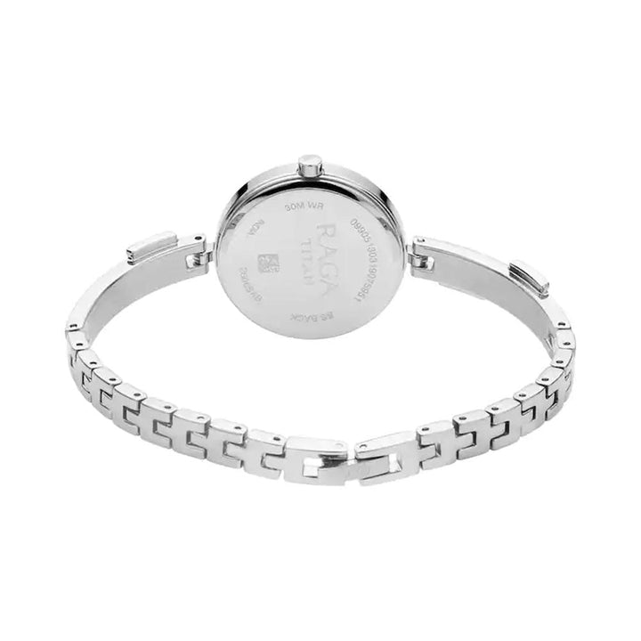 TITAN Raga Viva Mother Of Pearl Dial Metal Strap Watch 2606SM03