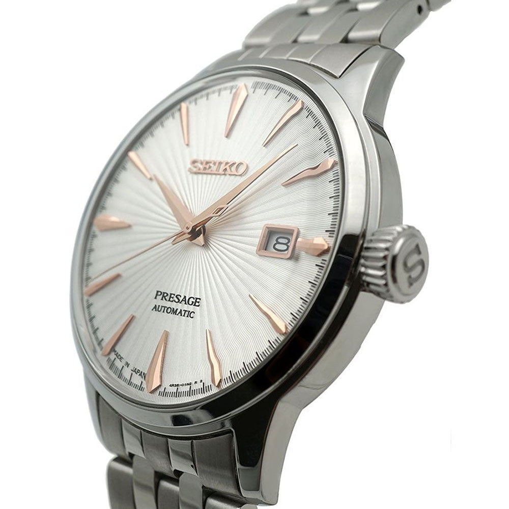 Seiko Presage Analog White Dial Men's Watch SRPB47J1 – The Watch