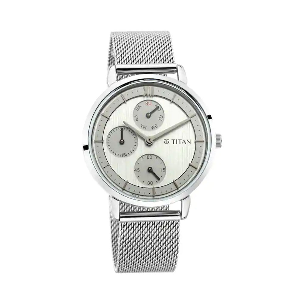 Buy Online Titan Men's Metropolitan Charm: Men's Multifunctional Black Watch  with Metallic Accents - nr1805nm01 | Titan