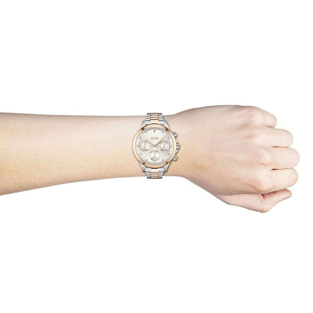Hugo Boss Watches Hera Day-Date Analog Silver Dial Women's Watch -1502564