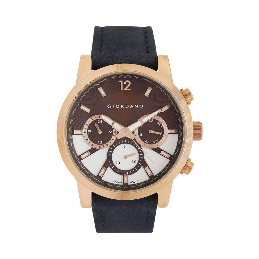 GIORDANO Men's Leather Multi-Function Watch - GD-1092-02