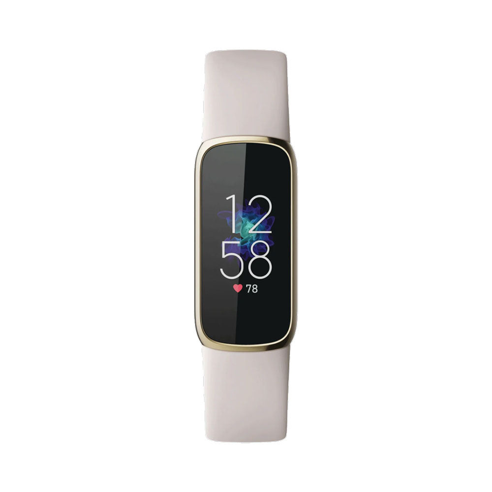 Fitbit Luxe Smart Band (19.30mm) (SPO2 Monitoring, FB422GLWT, Soft Gold/Lunar White, Silicone Band)