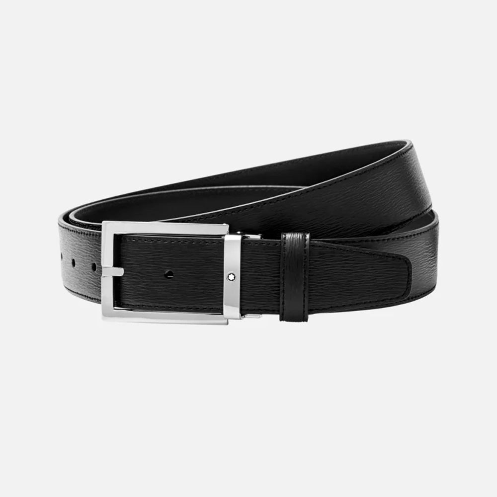 Mont Blanc 114435 Black 35 mm leather belt