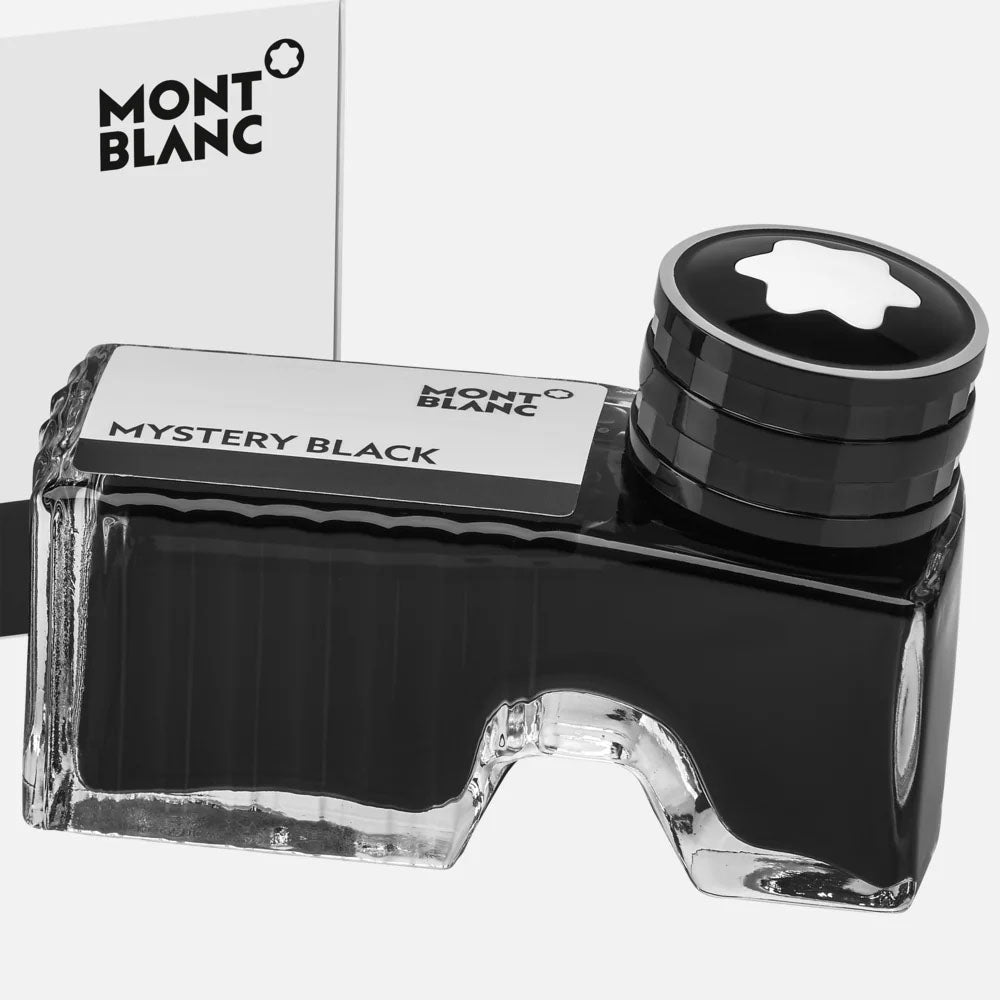 Mont Blanc Fountain Pen Ink Mystery Black Ink In Inkwell 60ml New In Box 128184