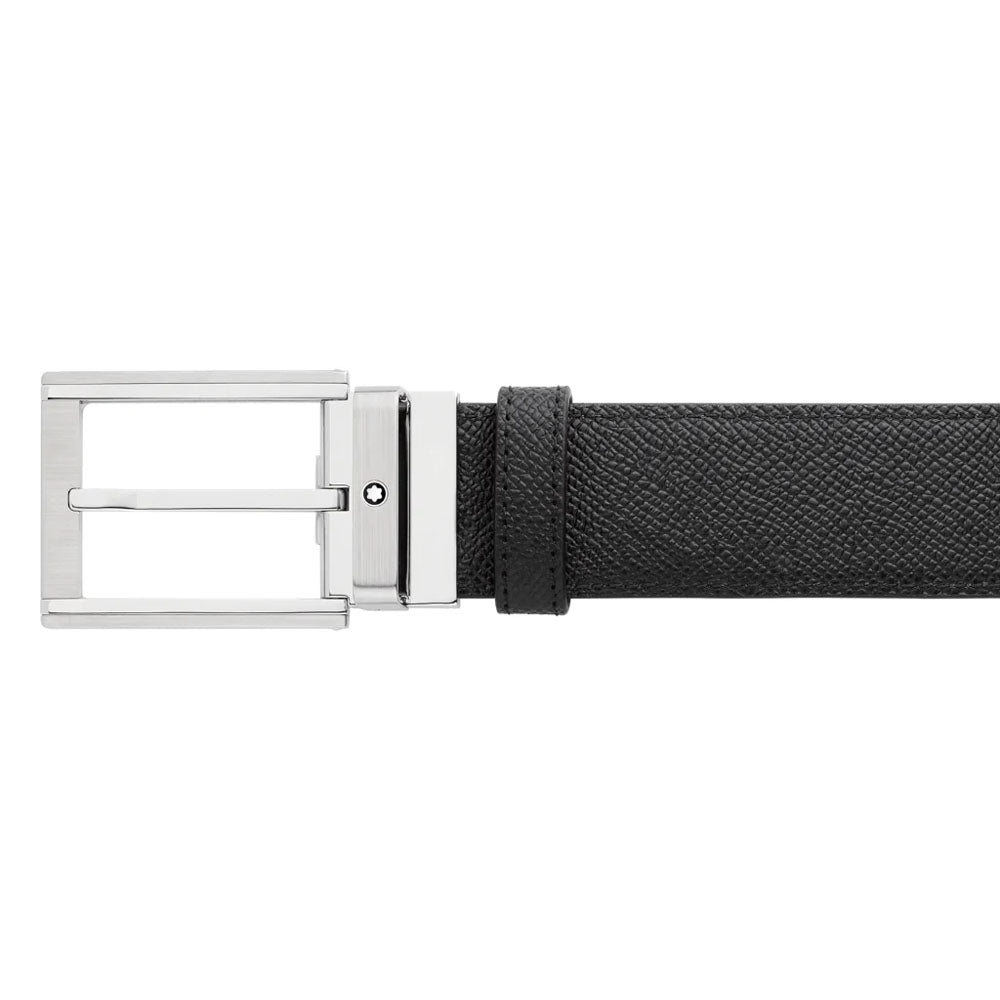 Mont Blanc 126042 Black/Blue 35 mm Reversible Leather Belt