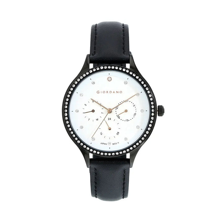 Giordano Women's White Dial Multi-Function Watch - GD-2029-02
