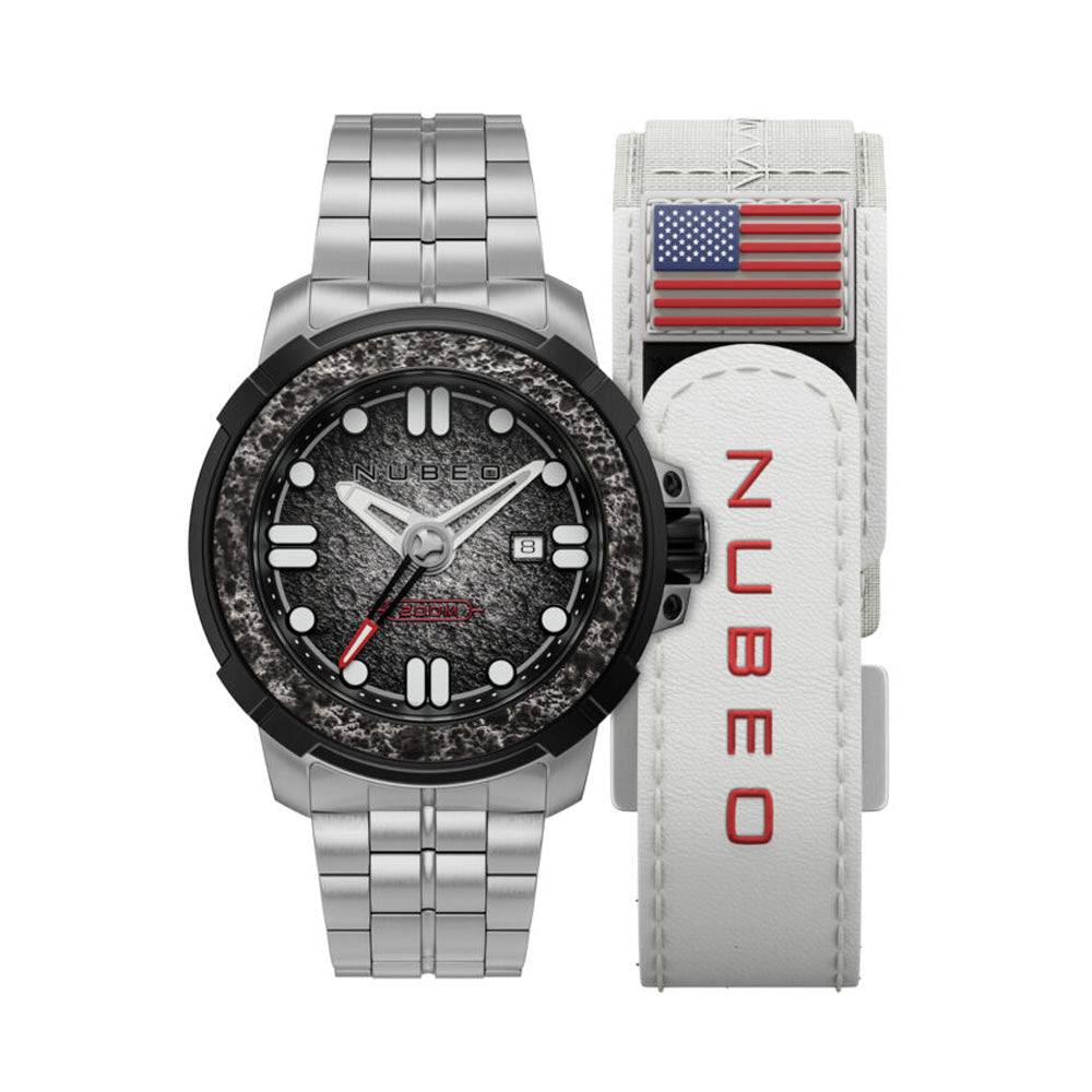 Nubeo Apollo Automatic Silver Luminous Round Dial Men’s Watch – NB-6072-11