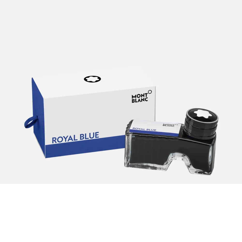 Mont Blanc Fountain Pen Ink Royal Blue Ink Inkwell 60ml 128185