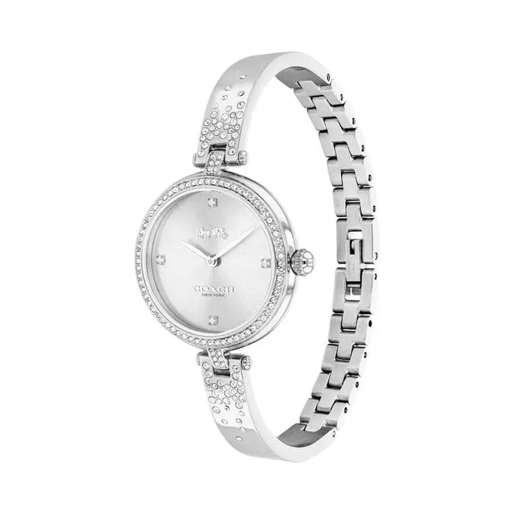 Coach Women's 30 mm Park Silver White Dial Stainless Steel Analogue Watch - CO14503650W