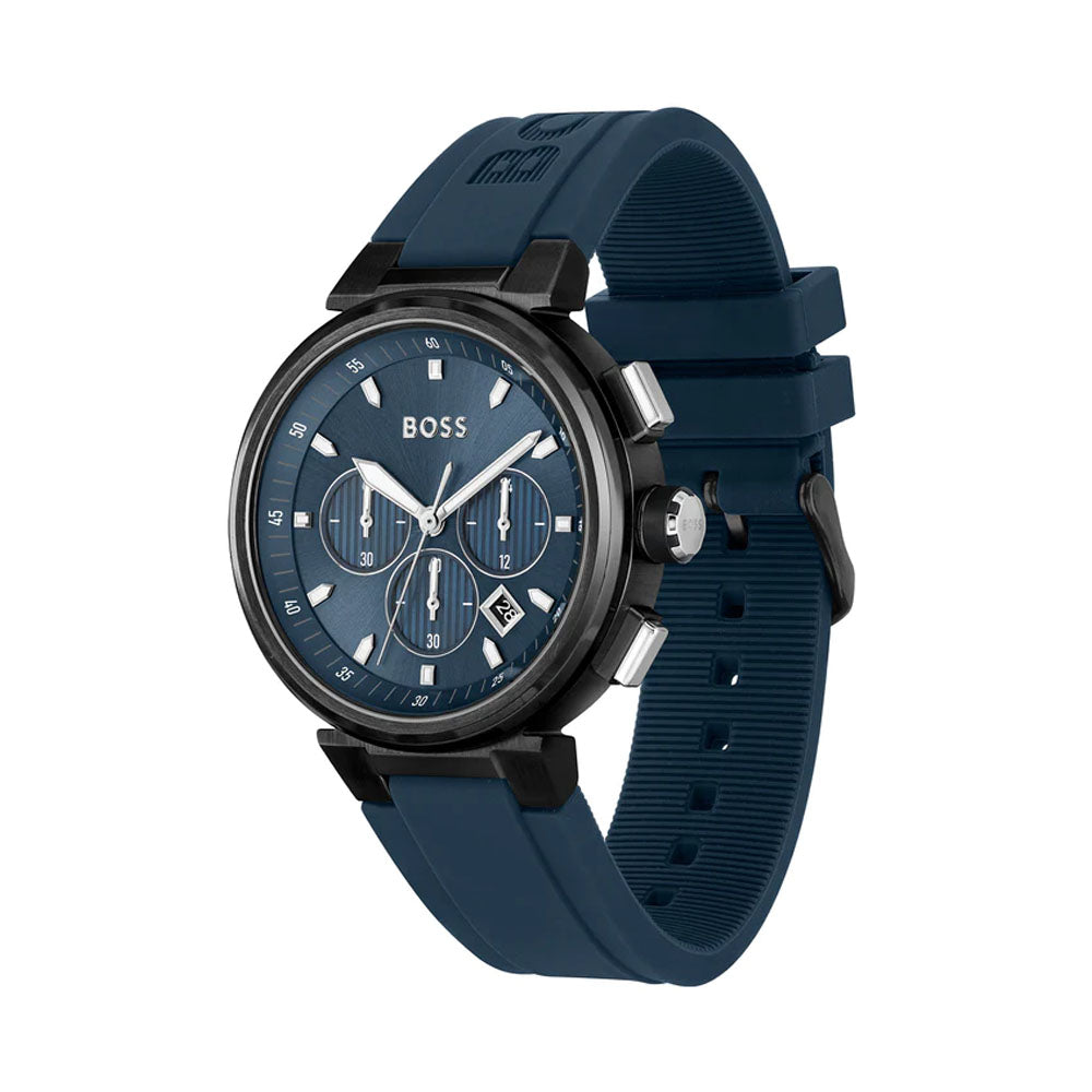 Hugo Boss Blue Silicone Chronograph Men's Watch - 1513998