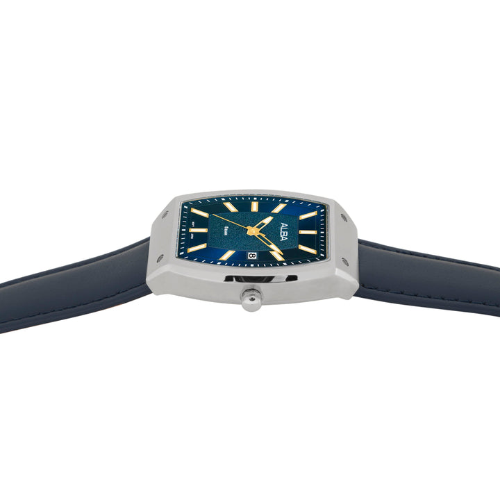 Alba AG8N21X1 Nebula Blue Dial With Blue Leather Straps