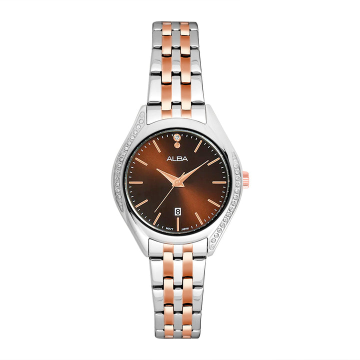 Alba AH7BT1X1 Satin Brown Ladies Watch