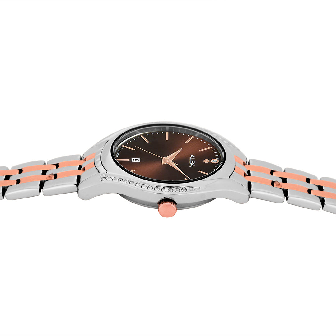 Alba AH7BT1X1 Satin Brown Ladies Watch