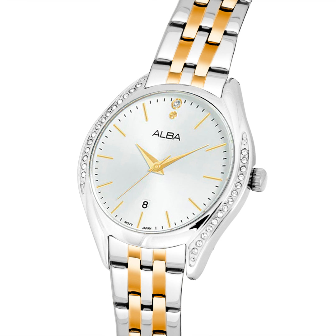 Alba AH7BT3X1 Opal White Ladies Watch