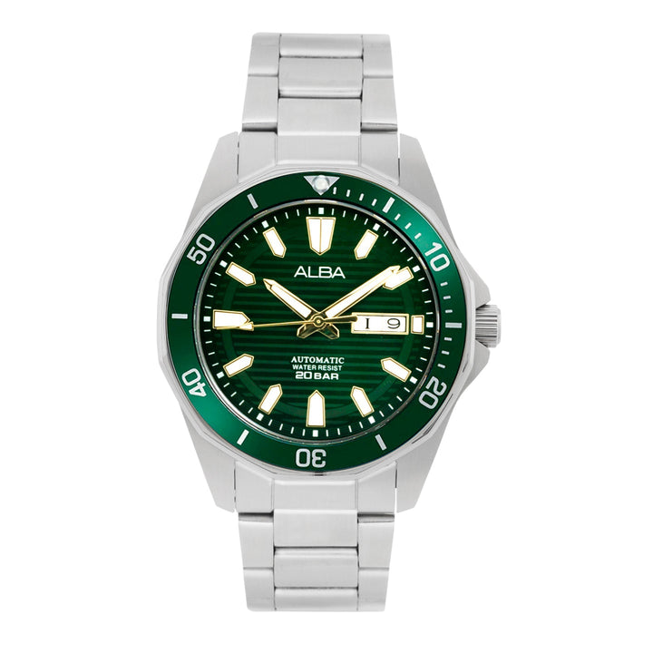 Alba AL4449X1 Green Dial Mechanical