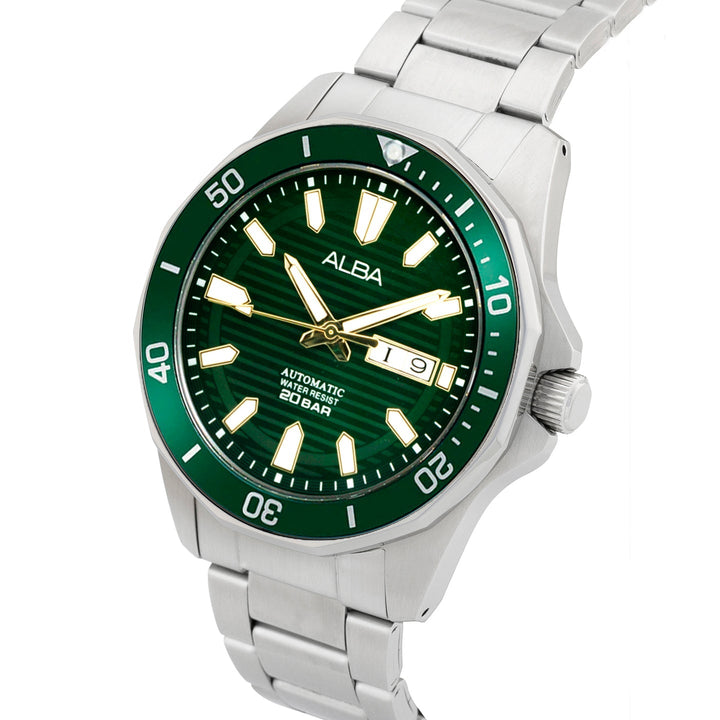 Alba AL4449X1 Green Dial Mechanical