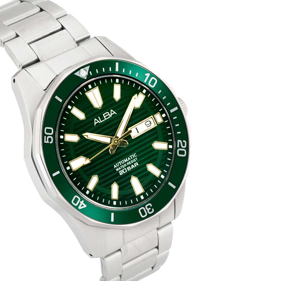 Alba AL4449X1 Green Dial Mechanical