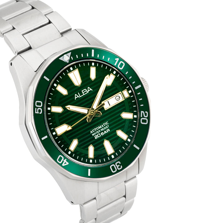 Alba AL4449X1 Green Dial Mechanical