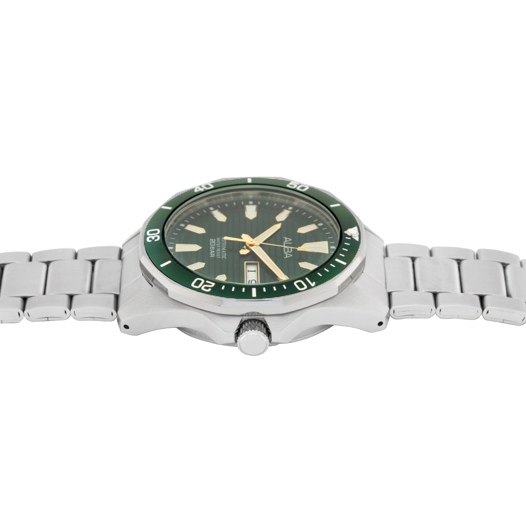 Alba AL4449X1 Green Dial Mechanical