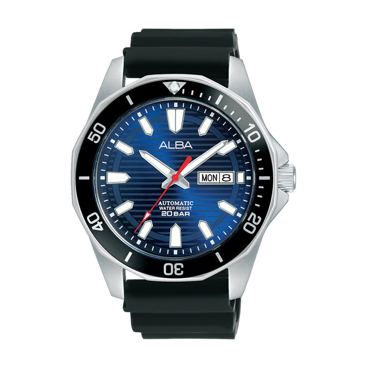 Alba AL4465X1 Azure Dial With Black Rotating Bezel Mechanical