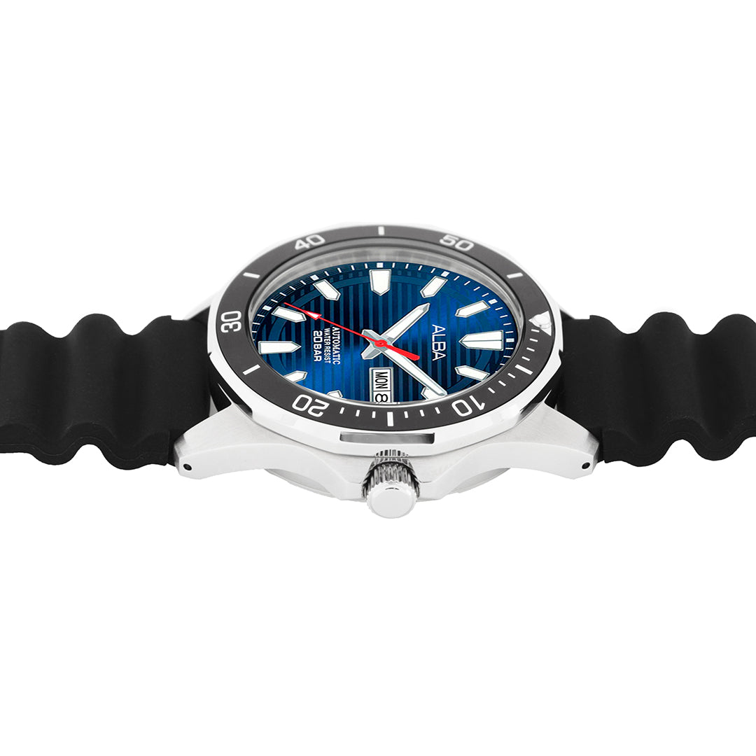 Alba AL4465X1 Azure Dial With Black Rotating Bezel Mechanical
