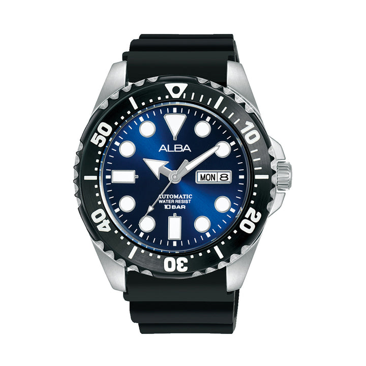 Alba AL4493X1 Deep Blue With Silicone Strap Mechanical