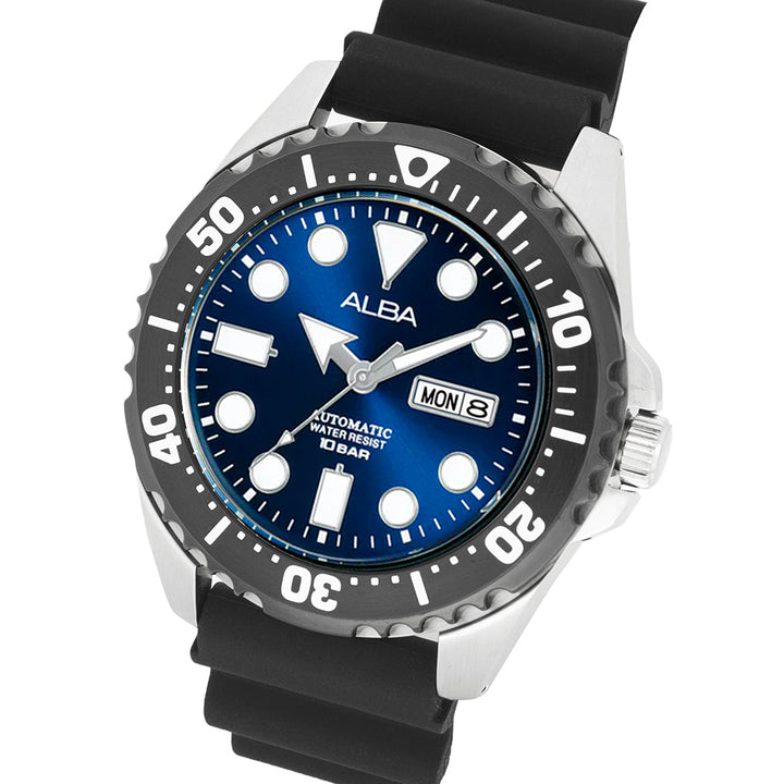Alba AL4493X1 Deep Blue With Silicone Strap Mechanical
