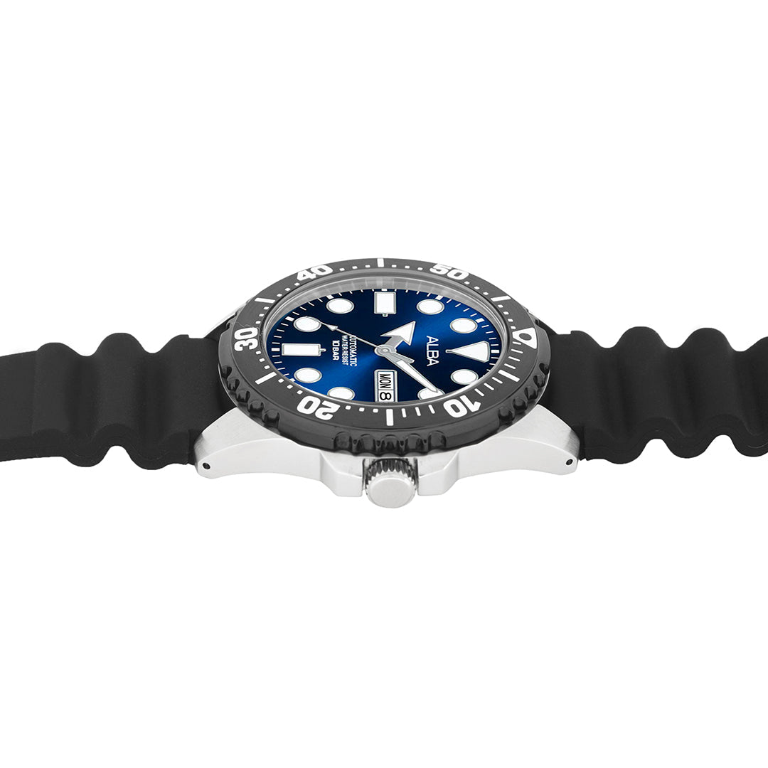 Alba AL4493X1 Deep Blue With Silicone Strap Mechanical