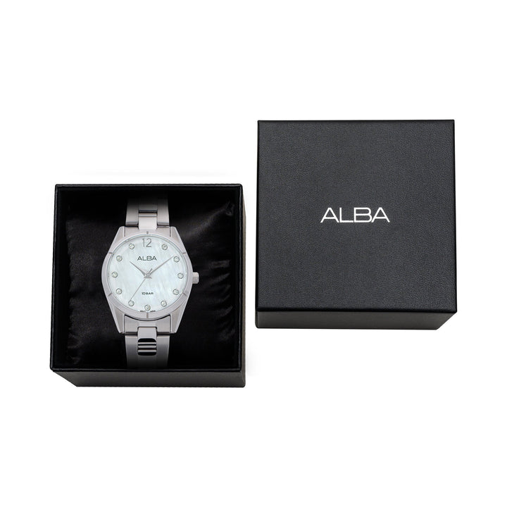 Alba AH8747X1 Pale Blue Mother Of Pearl Ladies Watch