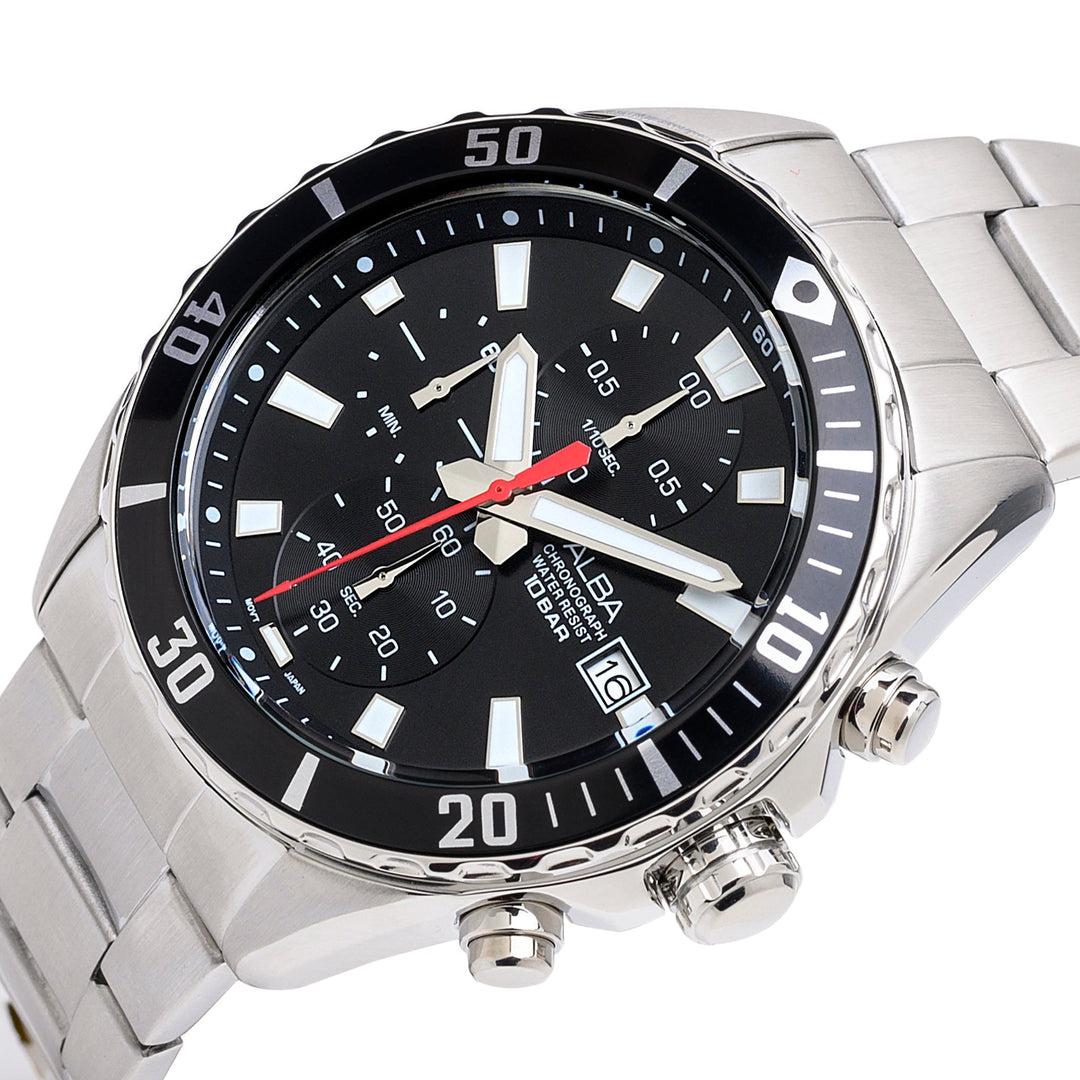 Alba AM3811X1 Ink Black Chronograph