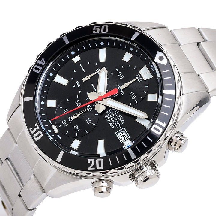 Alba AM3811X1 Ink Black Chronograph