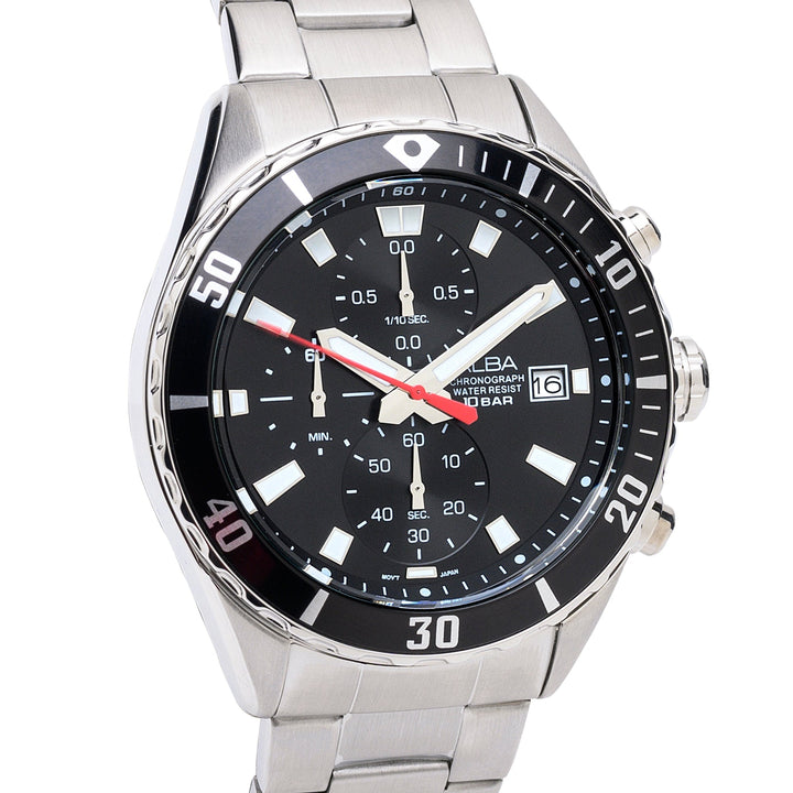 Alba AM3811X1 Ink Black Chronograph