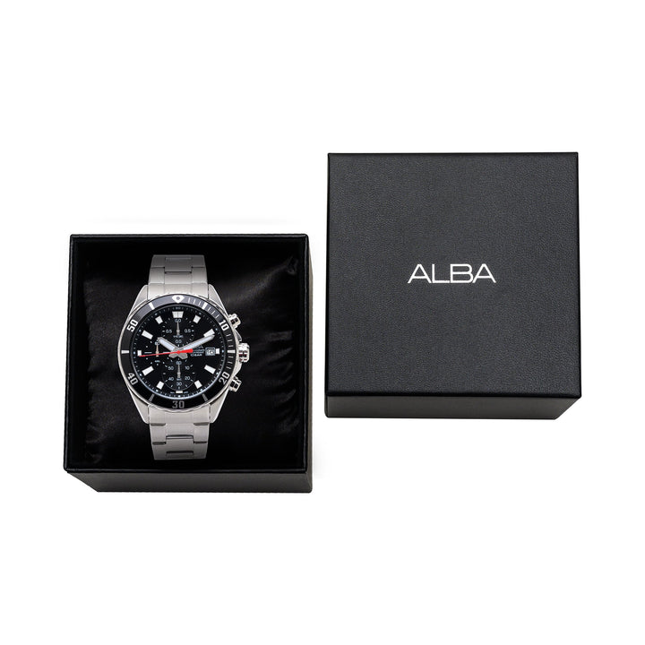 Alba AM3811X1 Ink Black Chronograph